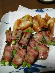 春巻き&アスパラベーコン